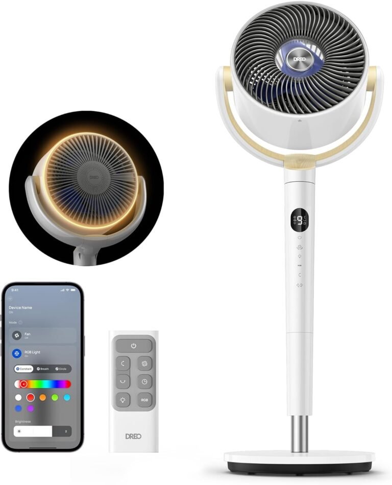 A Smart Fan With RGB Lights For People Who Take Their Garage Workouts Seriously (Or Plan To)